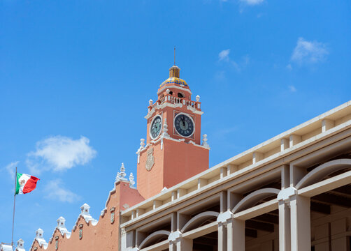 Colonial Merida Town Hall, Mexico.