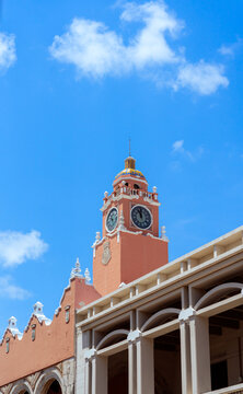 Colonial Merida Town Hall, Mexico.
