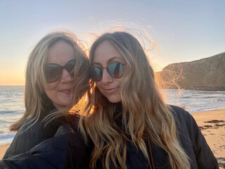 Mother and daughter selfie