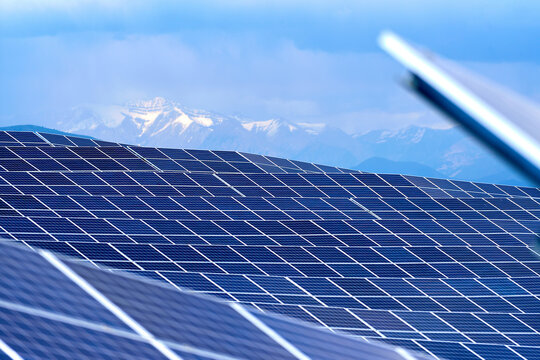 Renewable energy - solar mountain