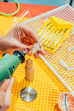 Toy maker /modeler in workshop