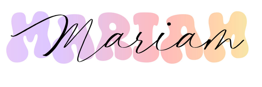 Mariam Planner Name, Sticker, label, nametag & identify