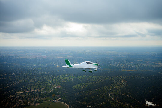 Airplane Flying In The Air.