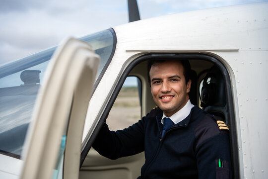  Portrait Of An Airplane Pilot.