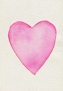 watercolor heart symbol 