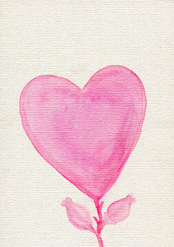 watercolor heart symbol 