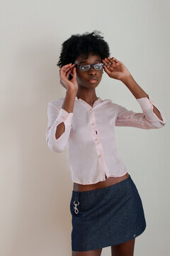 Girl in Pink Shirt