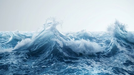 Majestic Wave Crashing in Ocean - obrazy, fototapety, plakaty