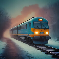 Obraz premium Train in Norway