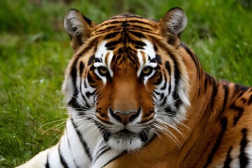 Fototapeta na wymiar Bengal tigers wild beauty captured in intense stare