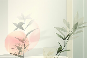 Geometric Botanical Forms in a Tranquil Space