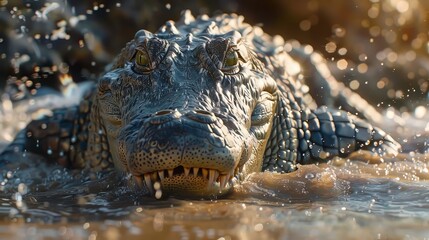 Obraz premium Crocodile on The Beach