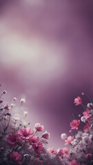 Background with purple flowers and tones (vertical)