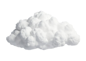 Naklejka premium clean white natural puffy cloud transparent background