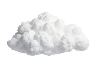 clean white natural puffy cloud transparent background