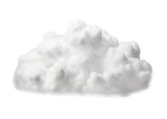 realistic and transparent fluffy cloud element design