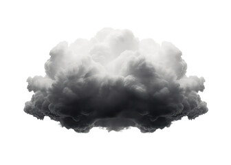 realistic dark png cloud on transparent background