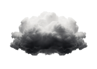 realistic dark png cloud on transparent background