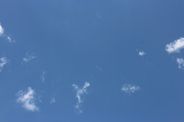 Blue sky with cloud. Clearing day and Good weather in the morning.
