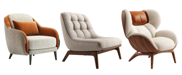 modern and comfy lounge chair in set of three