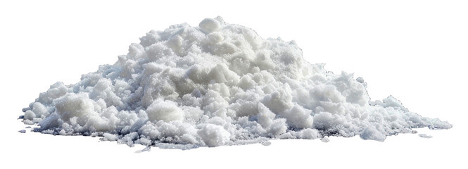 A pile of white snow - stock png.