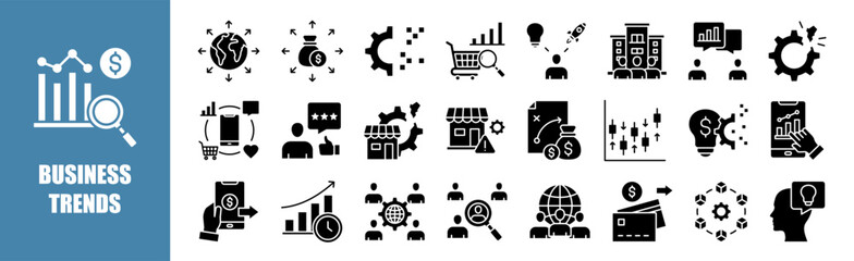 Business Trends icon set for design elements