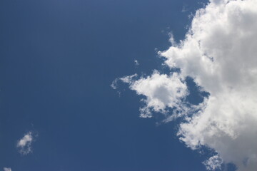 blue sky background with tiny clouds