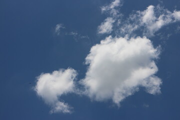 blue sky background with tiny clouds