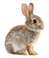 Obraz premium A rabbit is sitting, cut out - stock png.