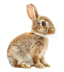 Obraz premium A rabbit is sitting, cut out - stock png.
