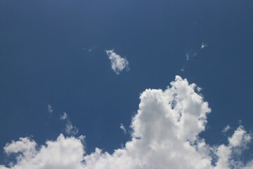 Blue sky background with clouds