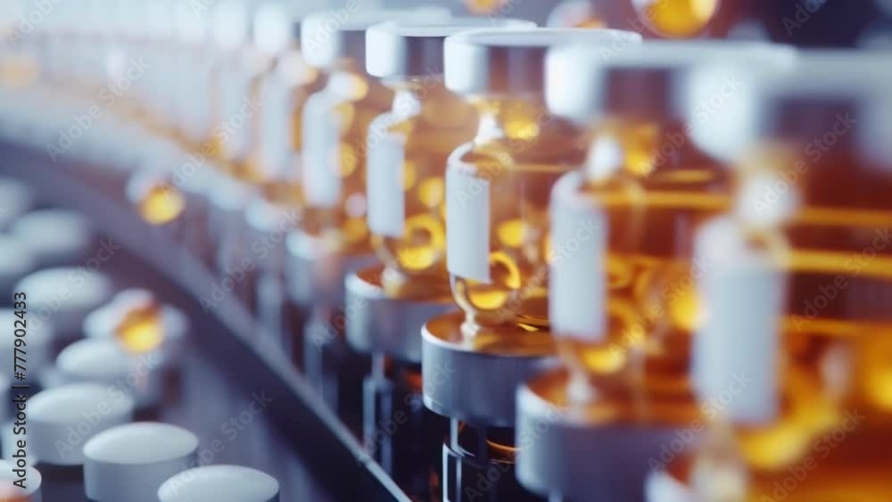 Poster a closeup of a blockchainbased tamperproof seal on a medication bottle showcasing the technologys ab
