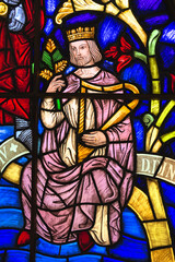 Obraz premium stained window in Museum of Marine in Lisbon, portugal