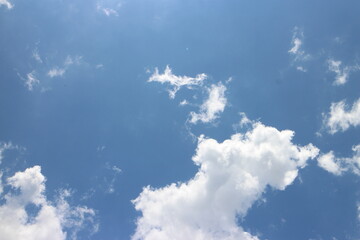 clouds in the blue sky