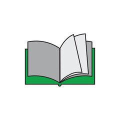 Flat Book icon symbol vector Illustration.