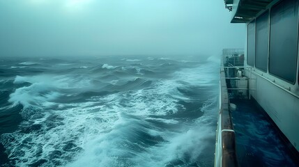 Turbulent Waters:A Boat Cruise Navigating the Stormy Seas of Conflict and the Pathway to Reconciliation - obrazy, fototapety, plakaty