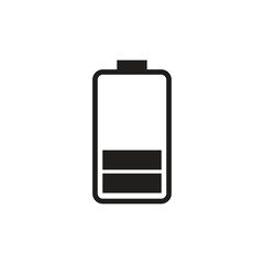 battery icon in flat style with background.