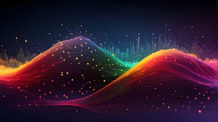 Tech Designs, Seamless Technology Background with Dots, Milky Wave Abstract for Modern Designs, Dynamic Abstract with Connecting Dots