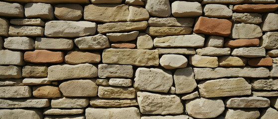 Fototapeta premium Texture of a stone wall. Old castle stone wall texture background.
