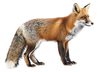 A fox is standing, cut out - stock png.