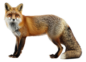 A fox is standing, cut out - stock png.