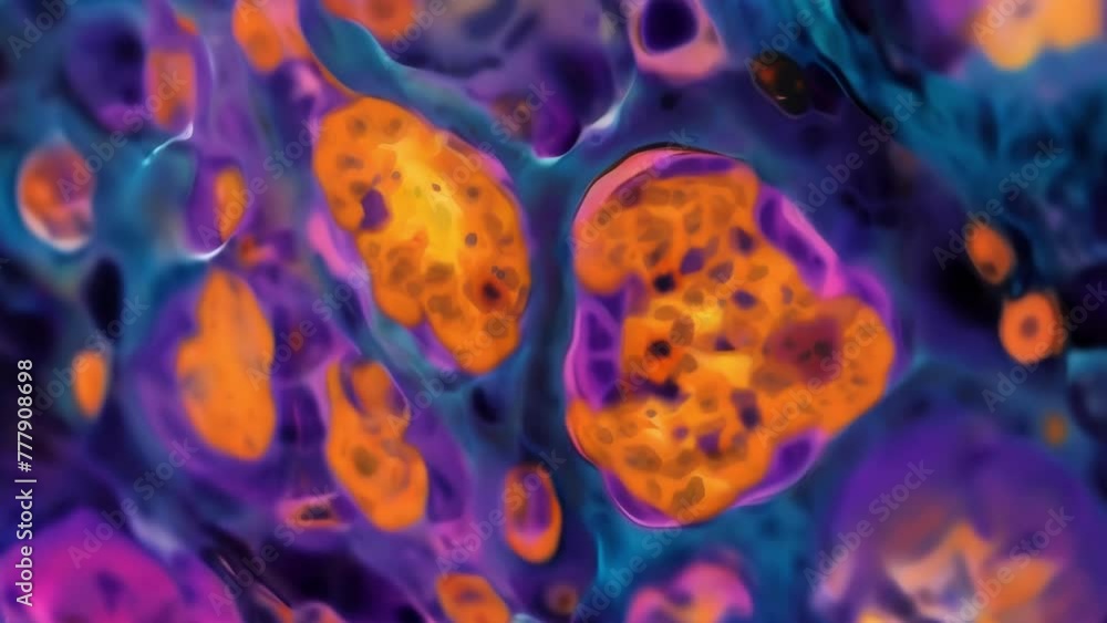 Poster a crosssection of a bone cell revealing its dense and organized structure with brightly colored orga