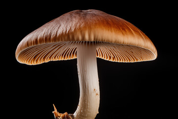 A Fatty mushroom isolated on black background