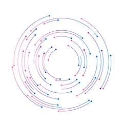 purple cyber circle conection vector png