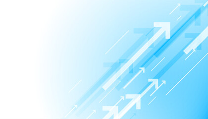business upward rising arrow concept backdrop design