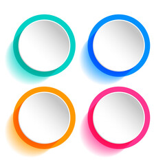 3d style modern circular web button in collection