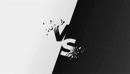grey and black versus vs banner for competition challenge © starlineart