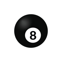 Billiard Ball Vector png Flat Design Transparent Background