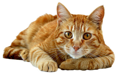 A cat is laying, cut out - stock png.