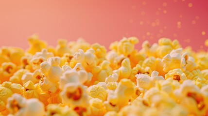 Vibrant Popcorn Graphic Wallpaper with Warm Tones and Captivating Texture
